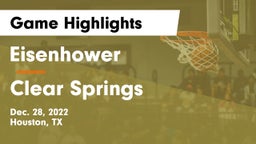 Eisenhower  vs Clear Springs  Game Highlights - Dec. 28, 2022