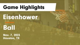 Eisenhower  vs Ball  Game Highlights - Nov. 7, 2023