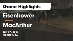 Eisenhower  vs MacArthur  Game Highlights - Jan 27, 2017