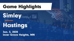 Simley  vs Hastings  Game Highlights - Jan. 3, 2020