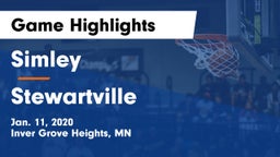 Simley  vs Stewartville  Game Highlights - Jan. 11, 2020