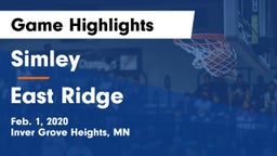 Simley  vs East Ridge  Game Highlights - Feb. 1, 2020