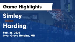 Simley  vs Harding  Game Highlights - Feb. 26, 2020