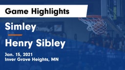 Simley  vs Henry Sibley  Game Highlights - Jan. 15, 2021