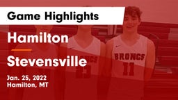 Hamilton  vs Stevensville  Game Highlights - Jan. 25, 2022