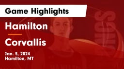 Hamilton  vs Corvallis  Game Highlights - Jan. 5, 2024