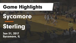 Sycamore  vs Sterling  Game Highlights - Jan 31, 2017
