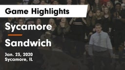 Sycamore  vs Sandwich  Game Highlights - Jan. 23, 2020