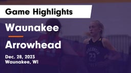 Waunakee  vs Arrowhead  Game Highlights - Dec. 28, 2023