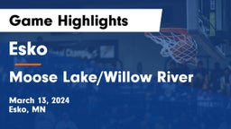 Esko  vs Moose Lake/Willow River  Game Highlights - March 13, 2024