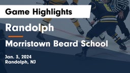 Randolph  vs Morristown Beard School Game Highlights - Jan. 3, 2024