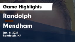 Randolph  vs Mendham  Game Highlights - Jan. 8, 2024