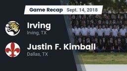 Recap: Irving  vs. Justin F. Kimball  2018