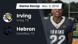 Recap: Irving  vs. Hebron  2018