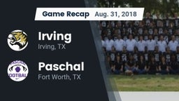 Recap: Irving  vs. Paschal  2018