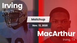 Matchup: Irving  vs. MacArthur  2020