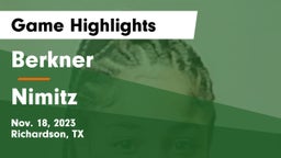 Berkner  vs Nimitz  Game Highlights - Nov. 18, 2023