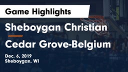Sheboygan Christian  vs Cedar Grove-Belgium  Game Highlights - Dec. 6, 2019