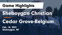 Sheboygan Christian  vs Cedar Grove-Belgium  Game Highlights - Feb. 18, 2022