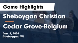 Sheboygan Christian  vs Cedar Grove-Belgium  Game Highlights - Jan. 8, 2024