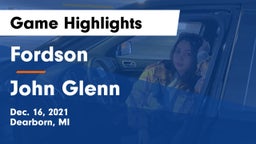 Fordson  vs John Glenn  Game Highlights - Dec. 16, 2021