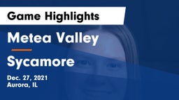 Metea Valley  vs Sycamore  Game Highlights - Dec. 27, 2021