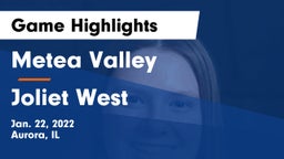Metea Valley  vs Joliet West  Game Highlights - Jan. 22, 2022