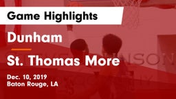 Dunham  vs St. Thomas More  Game Highlights - Dec. 10, 2019