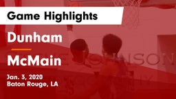 Dunham  vs McMain  Game Highlights - Jan. 3, 2020
