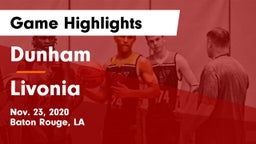 Dunham  vs Livonia  Game Highlights - Nov. 23, 2020
