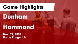 Dunham  vs Hammond  Game Highlights - Nov. 24, 2020
