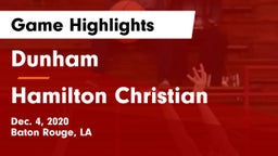 Dunham  vs Hamilton Christian  Game Highlights - Dec. 4, 2020