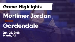 Mortimer Jordan  vs Gardendale  Game Highlights - Jan. 26, 2018