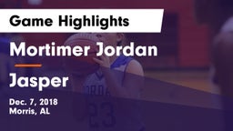 Mortimer Jordan  vs Jasper  Game Highlights - Dec. 7, 2018