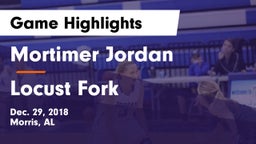 Mortimer Jordan  vs Locust Fork Game Highlights - Dec. 29, 2018