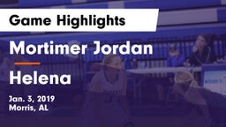 Mortimer Jordan  vs Helena  Game Highlights - Jan. 3, 2019