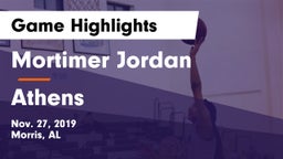 Mortimer Jordan  vs Athens  Game Highlights - Nov. 27, 2019