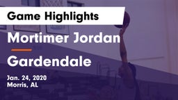 Mortimer Jordan  vs Gardendale  Game Highlights - Jan. 24, 2020
