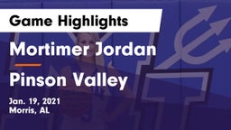Mortimer Jordan  vs Pinson Valley  Game Highlights - Jan. 19, 2021