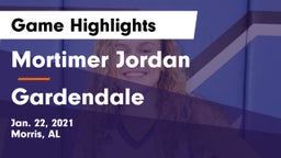 Mortimer Jordan  vs Gardendale  Game Highlights - Jan. 22, 2021