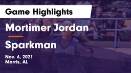 Mortimer Jordan  vs Sparkman  Game Highlights - Nov. 6, 2021