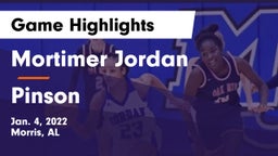 Mortimer Jordan  vs Pinson  Game Highlights - Jan. 4, 2022