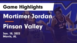 Mortimer Jordan  vs Pinson Valley  Game Highlights - Jan. 18, 2022