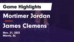 Mortimer Jordan  vs James Clemens  Game Highlights - Nov. 21, 2023