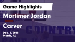 Mortimer Jordan  vs Carver  Game Highlights - Dec. 4, 2018