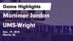 Mortimer Jordan  vs UMS-Wright  Game Highlights - Dec. 19, 2018