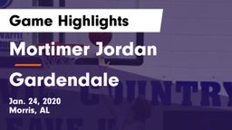 Mortimer Jordan  vs Gardendale Game Highlights - Jan. 24, 2020