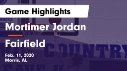 Mortimer Jordan  vs Fairfield  Game Highlights - Feb. 11, 2020