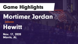 Mortimer Jordan  vs Hewitt Game Highlights - Nov. 17, 2020