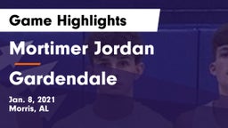 Mortimer Jordan  vs Gardendale  Game Highlights - Jan. 8, 2021